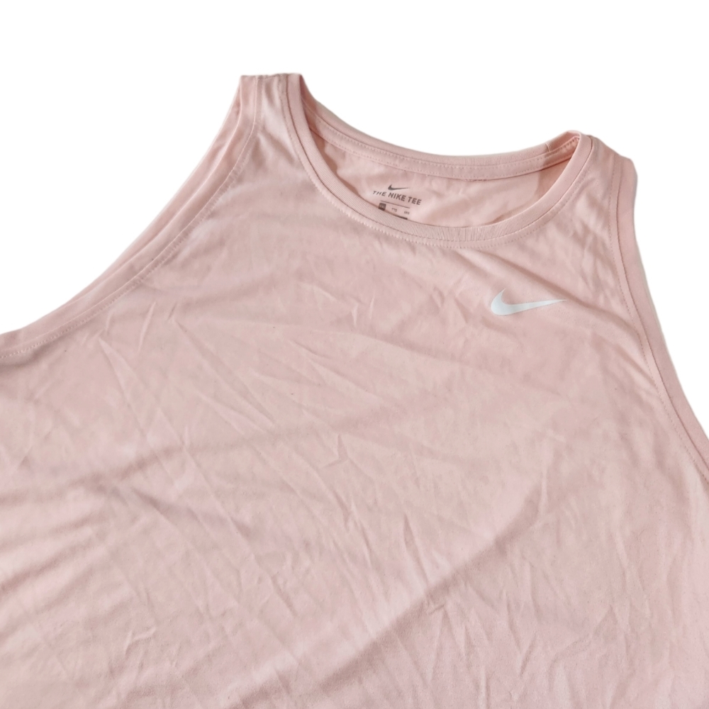 Nike Women's XXL The Nike Tee Dri-Fit Tank Top Pink Running Atheleisure Yoga Gym